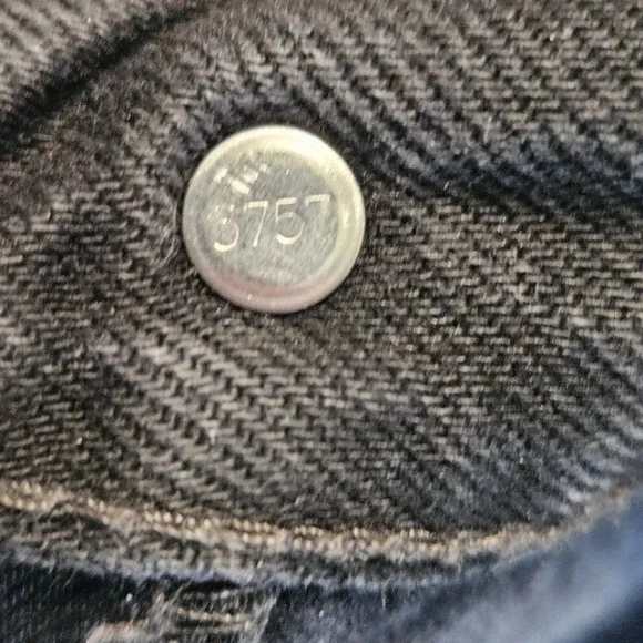 Vintage Levis 501 Jeans Mens 38x34 Black Button Fly Y2k Denim Single Stitch - Picture 6 of 10